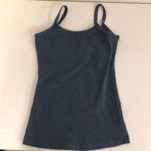 Hard Tail Scoop Back Tank Top w/ Bra Steel Blue Sm